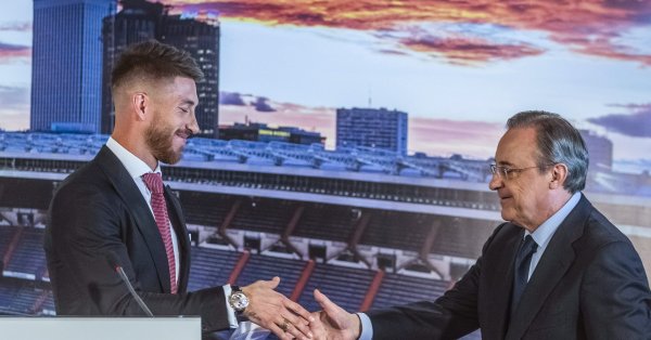 Серхио Рамос се е срещнал с президента на Реал Мадрид