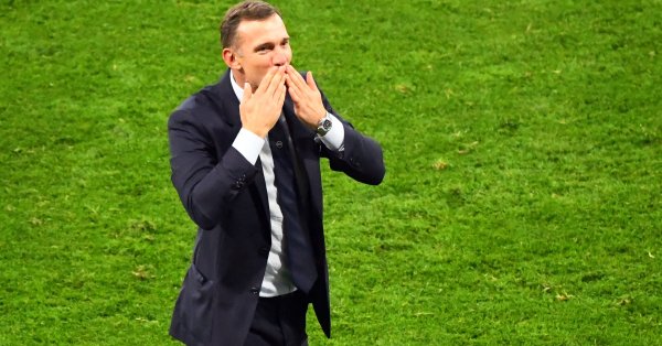 Селекционерът на Украйна Андрий Шевченко обяснимо беше във възторг след