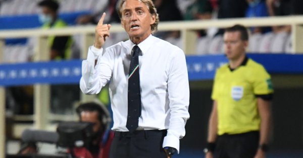 Селекционерът на Италия Роберто Манчини беше разочарован след равенството 1:1