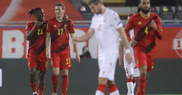 Белгия разгроми Беларус с 8:0 в двубой от група "Е"