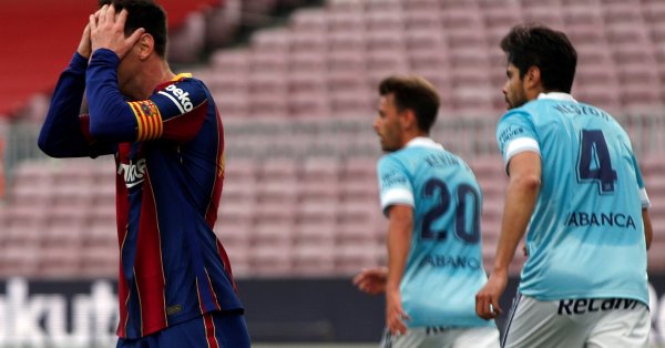 Селта победи с 2:1 Барселона насред “Ноу Камп” и остави